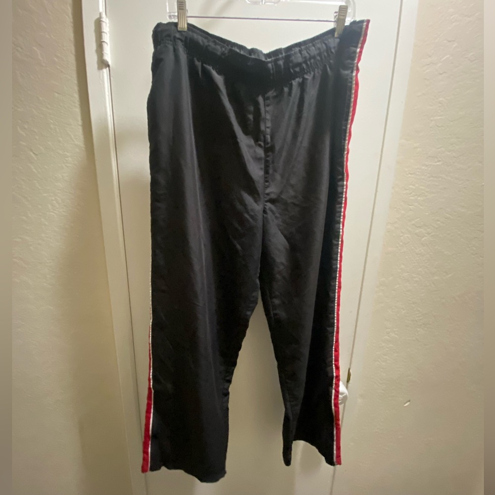 Track pants with stipe down sides